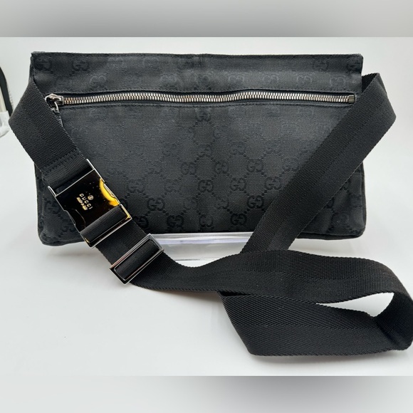 Gucci-Authentic- Canvas Belt Bag Black (Bumbag) - Picture 9 of 13